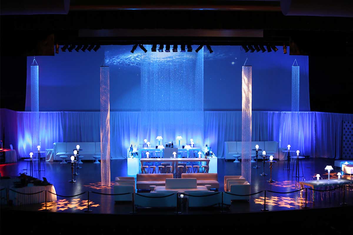 Corporate event with galaxy theme by Foreman Productions, Inc.