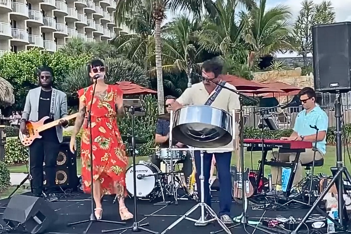 Nautilus at the marriott performing for a corporate event on the beach