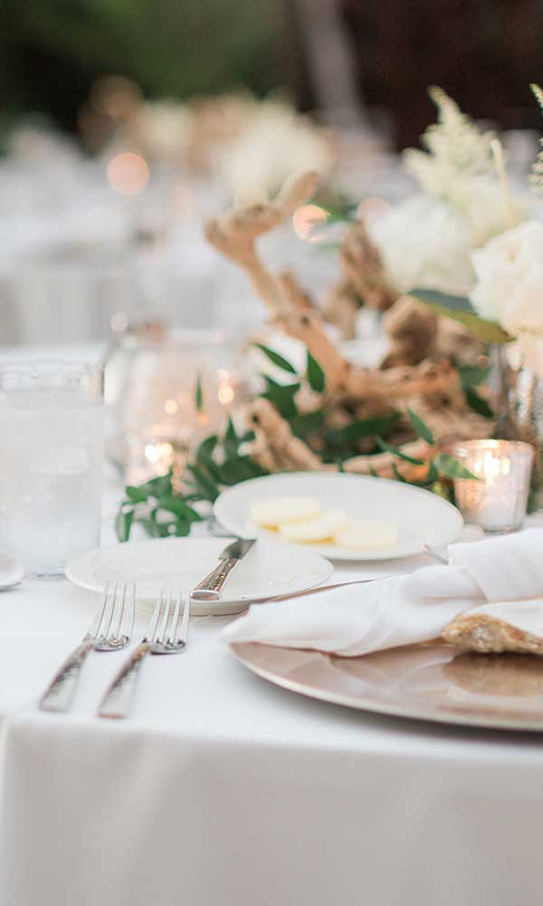 Table setting at a country club event
